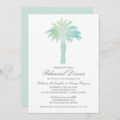 セレネパームツリーウォーターカラー |の結婚リハーサル 招待状 (正面/裏面)