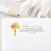 セレネパームツリーウォーターカラー |差出人住所 ラベル (インサイチュ)