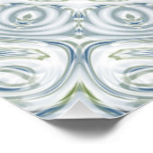 セレネブルーアンドグリーンマンダラパターンデザイン ポスター (コーナー)