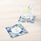 セレネブルーフローラ結婚ズ スクエアペーパーコースター (インサイチュ)