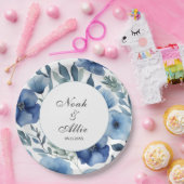 セレネブルーフローラ結婚ズ ペーパープレート (パーティー)