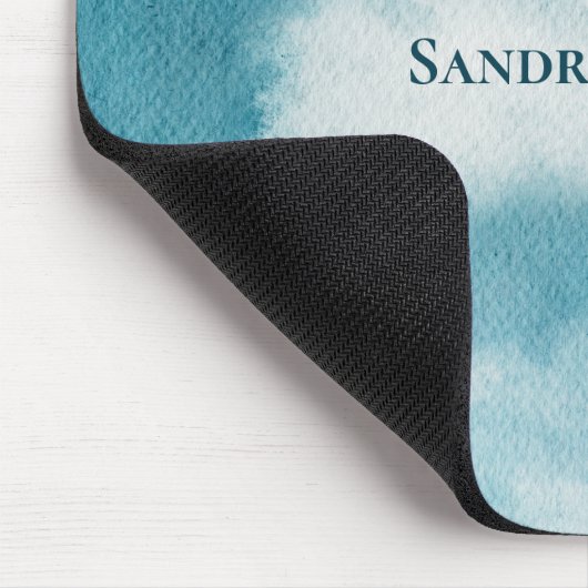 セレネホライゾンドリームズウォーターカラーブルー&ホワイト マウスパッド (コーナー)