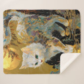 セレネリンパキャット | 金ゴールド日本の禅 シェルパブランケット (正面(横))