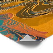 セレネリンパキャット | 金ゴールド日本の禅 ポスター (角)