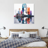セレネ抽象芸術めい想ズ姿 – アーカラフルト キャンバスプリント (インサイチュ (寝室))
