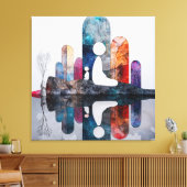 セレネ抽象芸術めい想ズ姿 – アーカラフルト キャンバスプリント (インサイチュ (リビング))