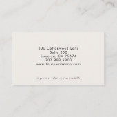 セレネ抽象芸術セラピスト名刺 名刺 (裏面)