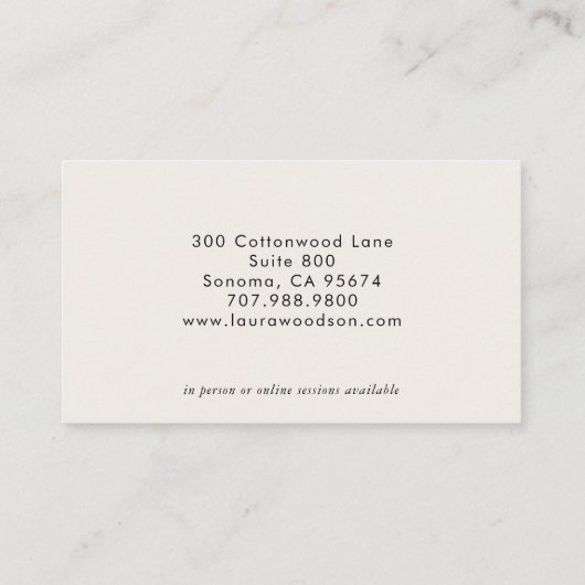 セレネ抽象芸術セラピスト名刺 名刺 (裏面)