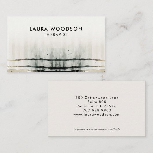 セレネ抽象芸術セラピスト名刺 名刺 (正面/裏面)