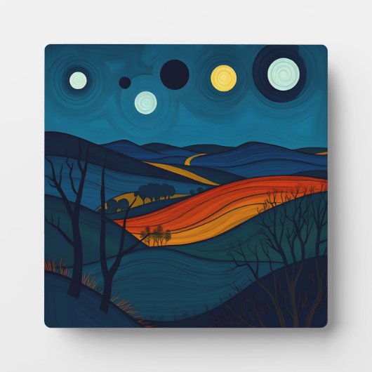セレネ抽象芸術ランドスケープアート フォトプラーク (正面)