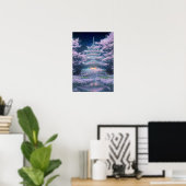 セレネ桜テンプル ポスター (ホームオフィス)