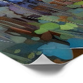 セレネ樺の木フォレストウォーターカラーアートプリント ポスター (角)