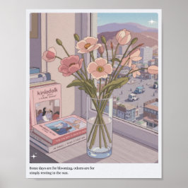 セレネ開花ウィンドウビューアートプリント ポスター