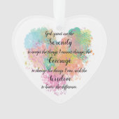 セレパーソナライズされたニティ祈りの言葉水彩 オーナメント (正面)