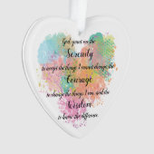 セレパーソナライズされたニティ祈りの言葉水彩 オーナメント (正面)