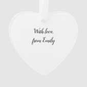 セレパーソナライズされたニティ祈りの言葉水彩 オーナメント (裏面)