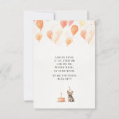 セレブラチンとヨークシャーテリアを節約する誕生日カードを持っている (裏面)