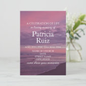 セレブレーション・オブ・ライフ - 穏やかなビーチの夕日 招待状 (スタンド正面)