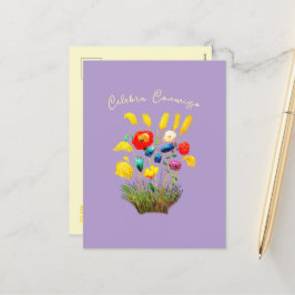 セレブロンアンサンブル – ヴィンテージフローラ招待状 シーズンポストカード