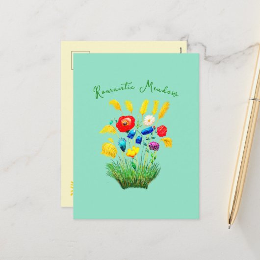 セレブロンアンサンブル – ヴィンテージフローラ招待状 シーズンポストカード (正面/裏面インサイチュ)