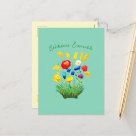 セレブロンアンサンブル – ヴィンテージフローラ招待状 シーズンポストカード