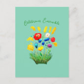 セレブロンアンサンブル – ヴィンテージフローラ招待状 シーズンポストカード (正面)