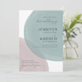 セレモダンニティウォーターカラー結婚式招待状 招待状 (スタンド正面)