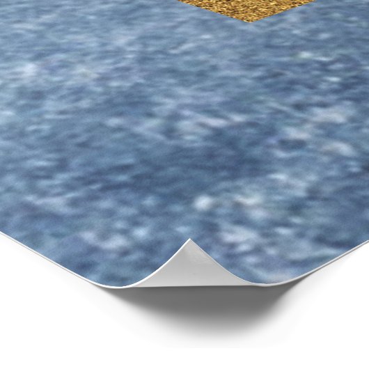 セレモニープログラムシンボルや象徴 |青結婚の抽象芸術 ポスター (角)