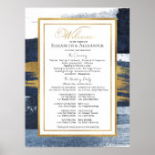 セレモニープログラムシンボルや象徴 |青結婚の抽象芸術 ポスター (正面)