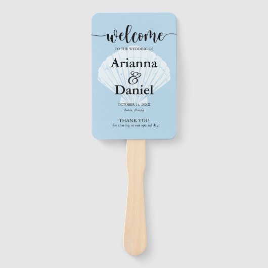 セレモニープログラムハンドファンビーチシーシェル ハンドファン (正面)