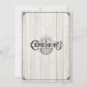 セレモニーヴィンテ素朴ージウエディング招待状II 招待状 (裏面)