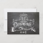 セレモニー用の黒板レスポンスカード 出欠カード (裏面)