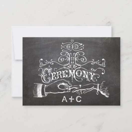 セレモニー用の黒板レスポンスカード 出欠カード (裏面)