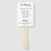 セレモニー結婚プログラムのファン ハンドファン (裏面)