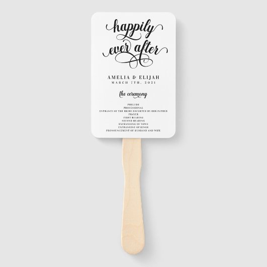 セレモニー結婚プログラムのファン ハンドファン (正面)