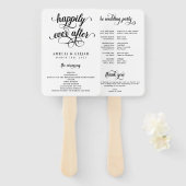 セレモニー結婚プログラムのファン ハンドファン (正面&裏面)