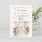 セレモニー結婚ベージュ 招待状 (スタンド正面)