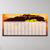 セレンゲティの傘の木のオランダの誕生日カレンダーポスター ポスター (正面)