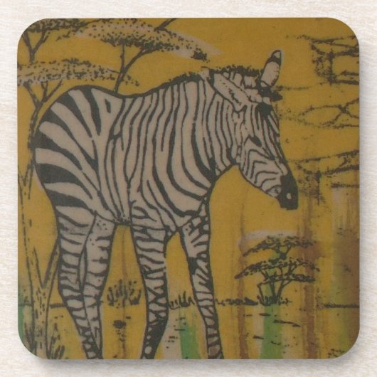 セレンゲティの精霊：マラでのシマウマの放牧 コースター (正面)