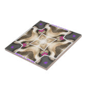 セレンゲティの輝き:鮮やかな動物の皮を使った芸術 タイル (側面)