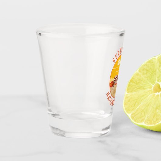 セレンゲティナショナルパークゼブラトラベルアートヴィンテージ ショットグラス (左)