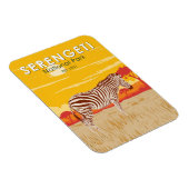 セレンゲティナショナルパークゼブラトラベルアートヴィンテージ マグネット (右側)