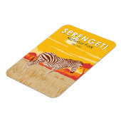 セレンゲティナショナルパークゼブラトラベルアートヴィンテージ マグネット (左側)