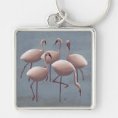 セレンゲティピンクフラミンゴス | サファリ野生生物 キーホルダー (正面)