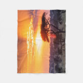 セレンゲティ国立公園のサファリ フリースブランケット (正面)