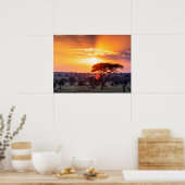 セレンゲティ国立公園のサファリ ポスター (キッチン)