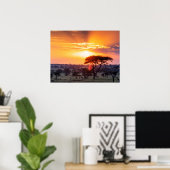 セレンゲティ国立公園のサファリ ポスター (ホームオフィス)