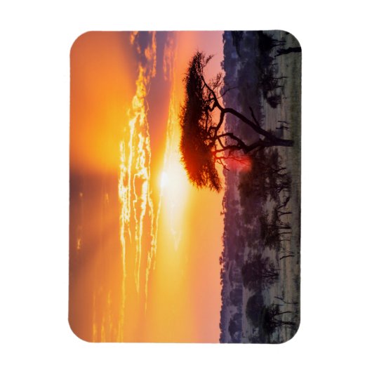 セレンゲティ国立公園のサファリ マグネット (縦)