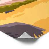 セレンゲティ国立公園タンザニア熱気球 ポスター (角)