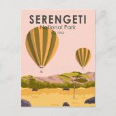 セレンゲティ国立公園タンザニア熱気球 ポストカード (正面)